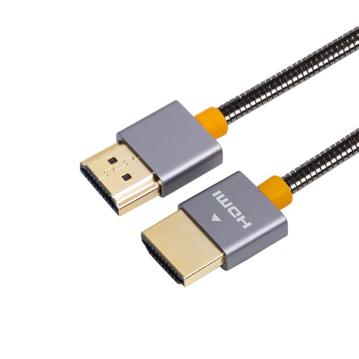Ryðfrítt stál HDMI til HDMI 4K snúru