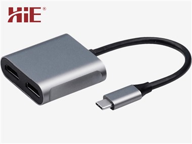 USB-C til Duo-HDMI millistykki